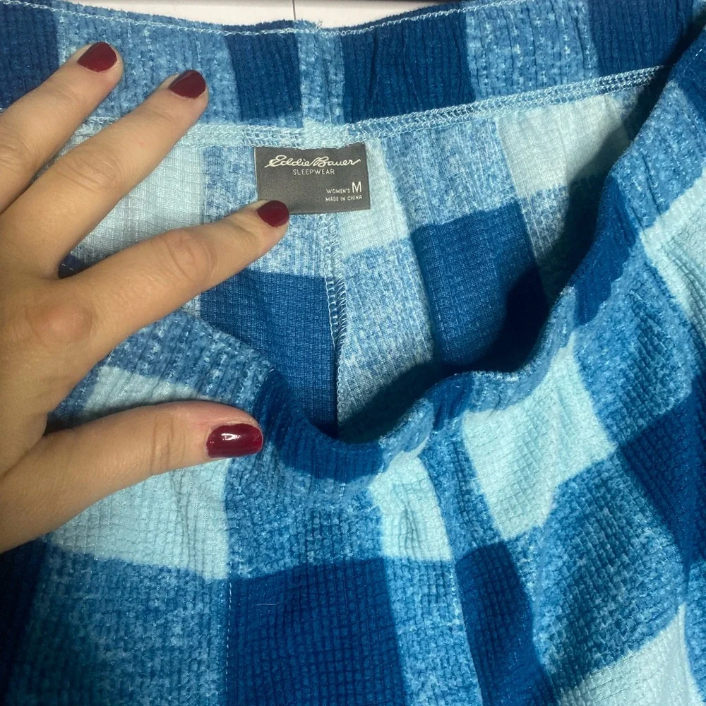Eddie Bauer Sleepwear Women’s Blue Buffalo Check Lounge Pants – Size M